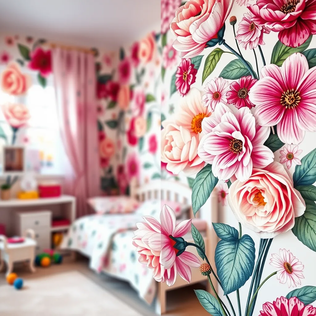 Tapeta do pokoju dziewczynki – kwiatowe motywy na topie?