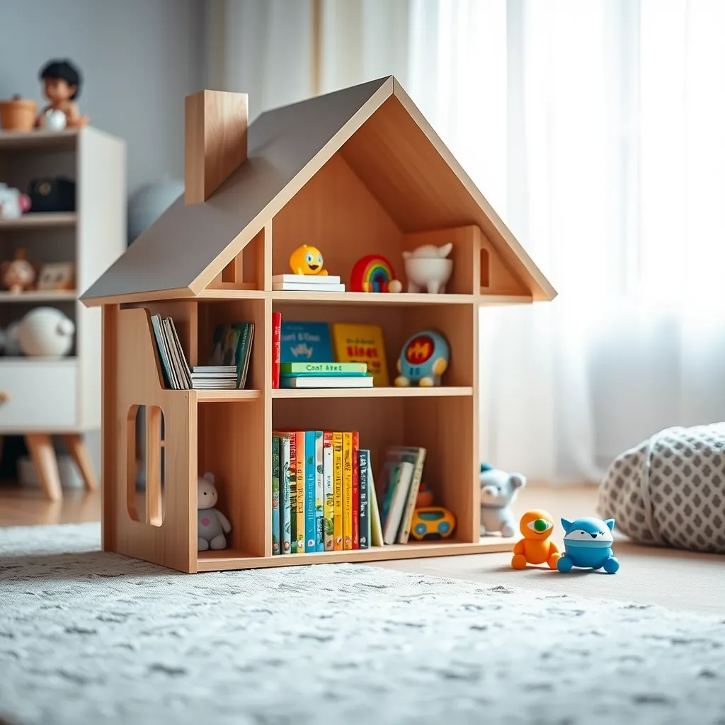 Regał domek – praktyczne i urocze miejsce na książki i zabawki
