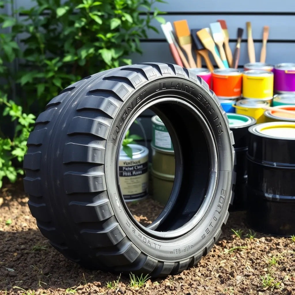 Czym pomalować oponę do ogrodu?