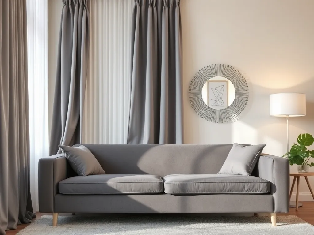 Jakie zasłony do szarej kanapy?