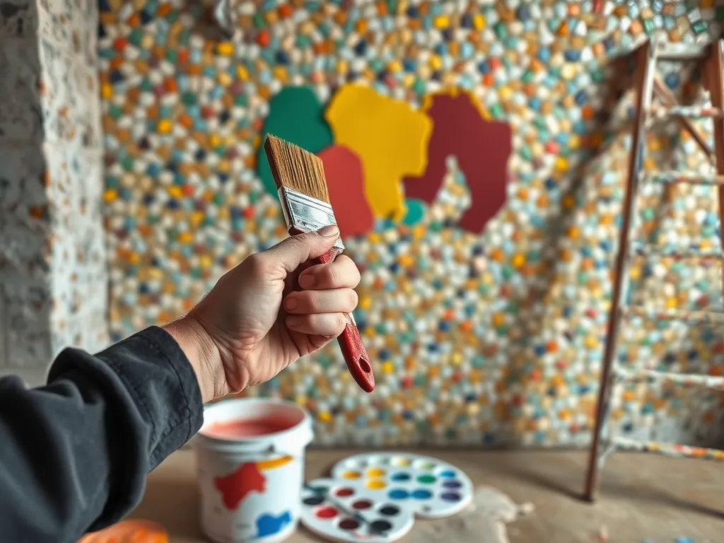 Czym pomalować tynk mozaikowy wewnątrz?