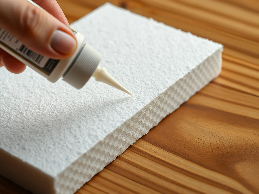 Czym przykleić styropian do drewna?