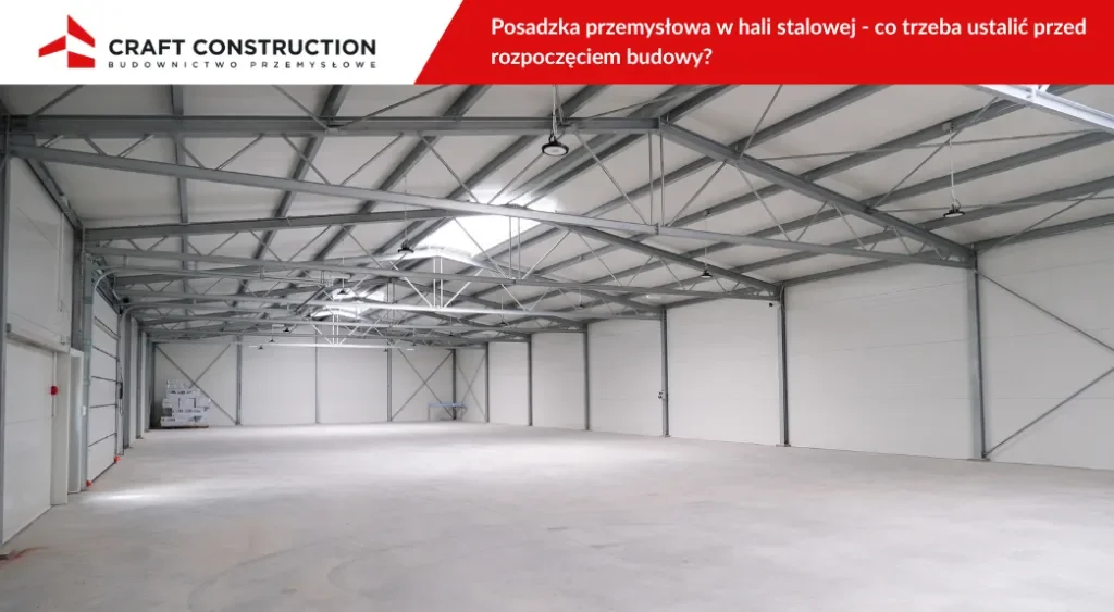 Posadzka przemysłowa w hali stalowej